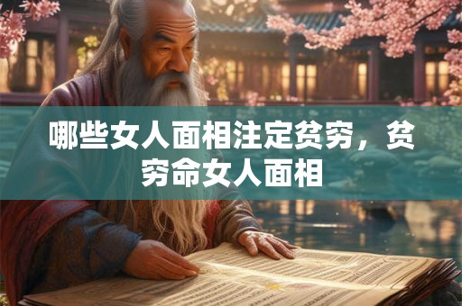 哪些女人面相注定贫穷,贫穷命女人面相 哪些女人面相注定贫穷,贫穷命女人面相