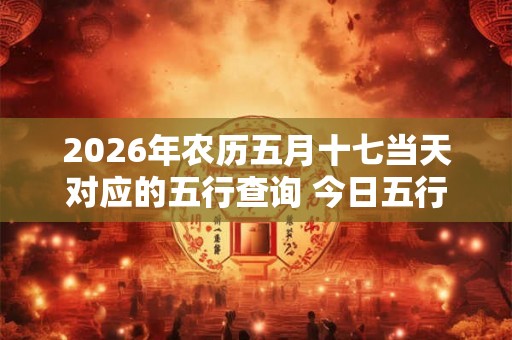 2026年农历五月十七当天对应的五行查询 今日五行属什么