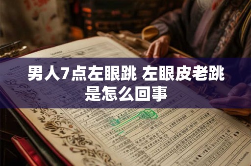 男人7点左眼跳 左眼皮老跳是怎么回事