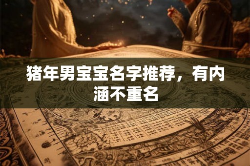猪年男宝宝名字推荐,有内涵不重名 猪年男宝宝名字推荐,有内涵不重名