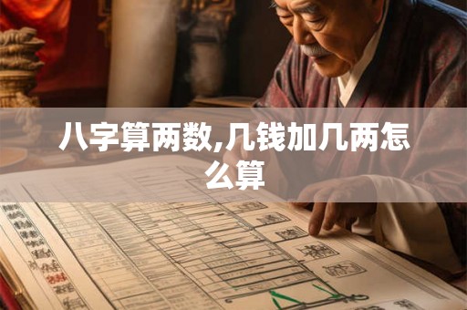八字算两数,几钱加几两怎么算 八字算两数,几钱加几两怎么算