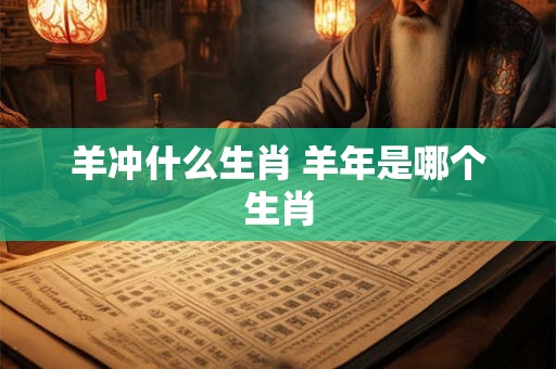 羊冲什么生肖 羊年是哪个生肖