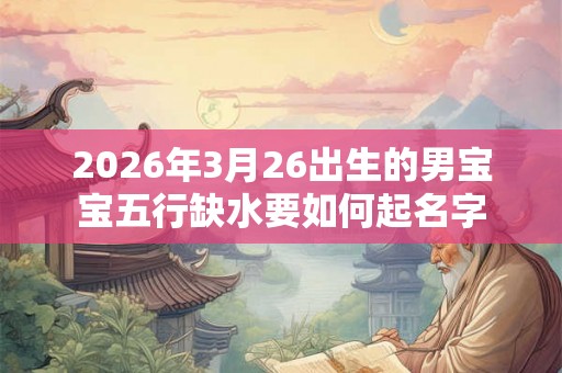 2026年3月26出生的男宝宝五行缺水要如何起名字 2026年3月26出生的男宝宝五行缺水要如何起名字