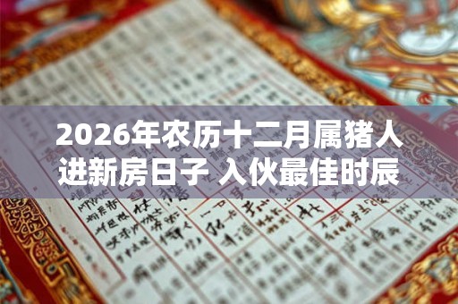 2026年农历十二月属猪人进新房日子 入伙最佳时辰