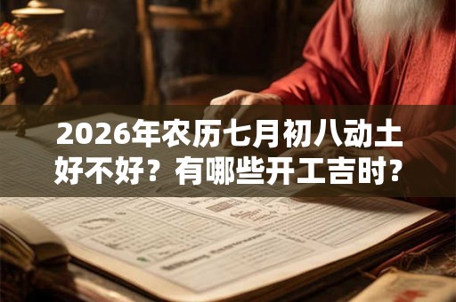 2026年农历七月初八动土好不好?有哪些开工吉时? 2026年农历七月初八动土好不好?有哪些开工吉时?