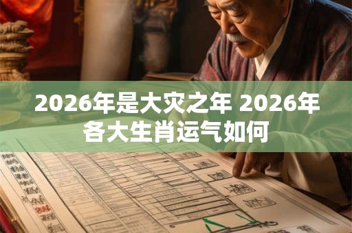 2026年是大灾之年 2026年各大生肖运气如何 2026年是大灾之年 2026年各大生肖运气如何