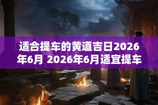 适合提车的黄道吉日2026年6月 2026年6月适宜提车的黄道吉日是哪天