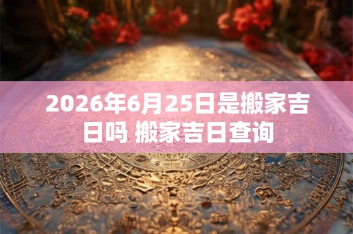 2026年6月25日是搬家吉日吗 搬家吉日查询 2026年6月25日是搬家吉日吗 搬家吉日查询
