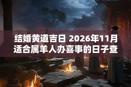 结婚黄道吉日 2026年11月适合属羊人办喜事的日子查询