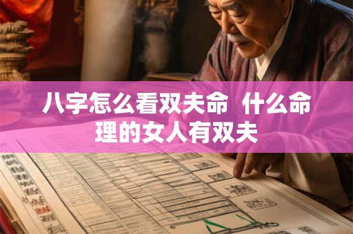 八字怎么看双夫命  什么命理的女人有双夫
