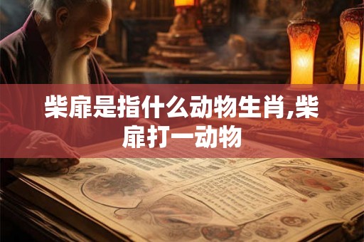 柴扉是指什么动物生肖,柴扉打一动物