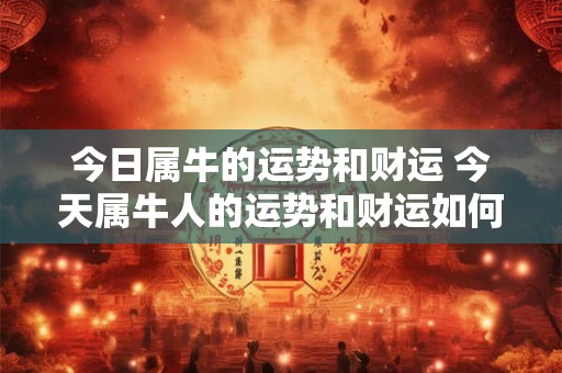 今日属牛的运势和财运 今天属牛人的运势和财运如何