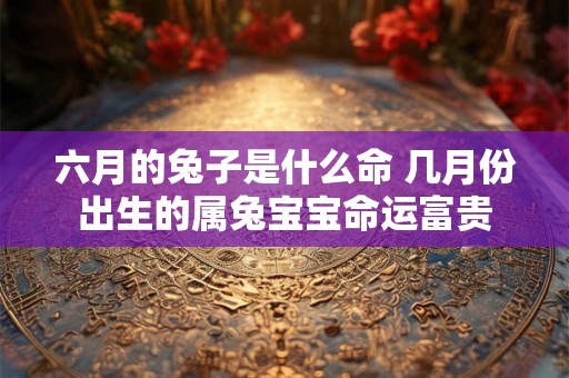 六月的兔子是什么命 几月份出生的属兔宝宝命运富贵