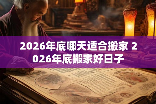 2026年底哪天适合搬家 2026年底搬家好日子 2026年底哪天适合搬家 2026年底搬家好日子
