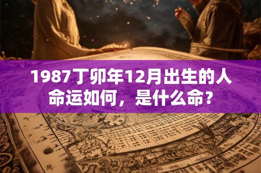 1987丁卯年12月出生的人命运如何，是什么命？