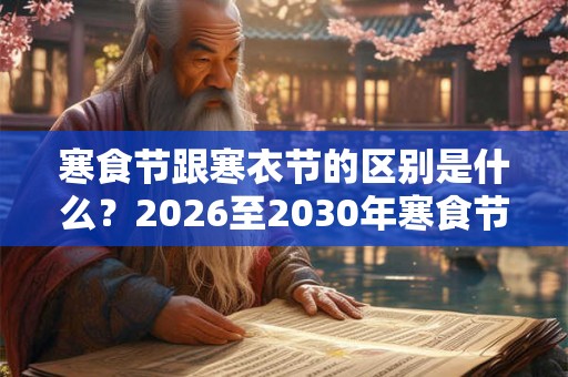 寒食节跟寒衣节的区别是什么？2026至2030年寒食节时间