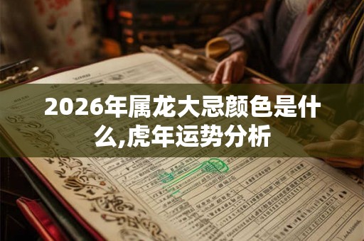 2026年属龙大忌颜色是什么,虎年运势分析