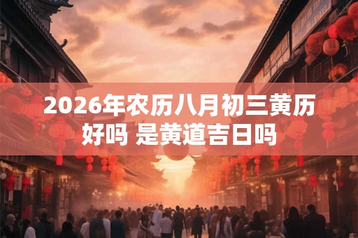 2026年农历八月初三黄历好吗 是黄道吉日吗