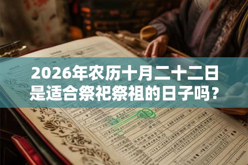2026年农历十月二十二日是适合祭祀祭祖的日子吗？