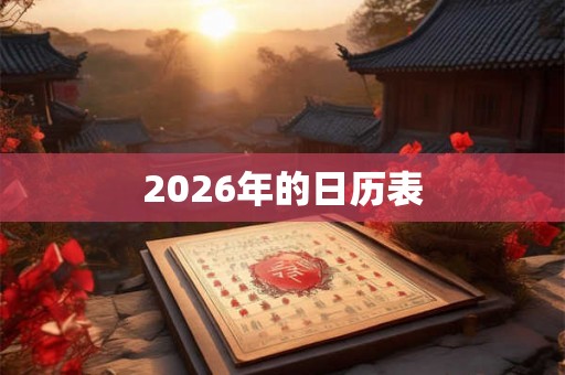 2026年的日历表 2026年的日历表