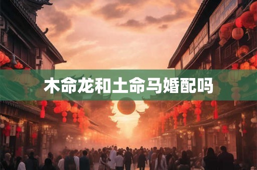 木命龙和土命马婚配吗