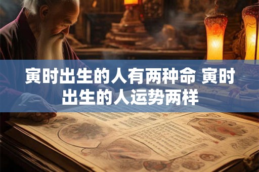 寅时出生的人有两种命 寅时出生的人运势两样 寅时出生的人有两种命 寅时出生的人运势两样