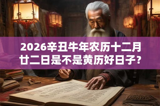 2026辛丑牛年农历十二月廿二日是不是黄历好日子？
