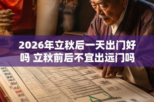 2026年立秋后一天出门好吗 立秋前后不宜出远门吗
