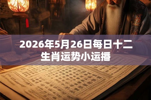 2026年5月26日每日十二生肖运势小运播