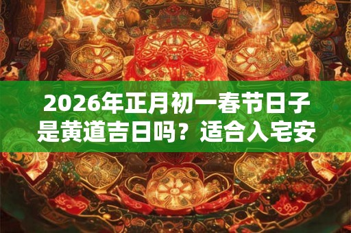 2026年正月初一春节日子是黄道吉日吗？适合入宅安床吗？