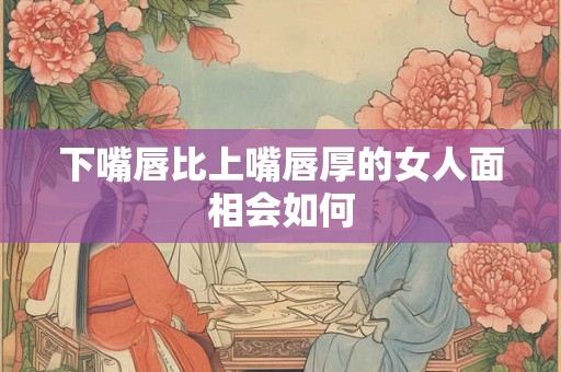 下嘴唇比上嘴唇厚的女人面相会如何