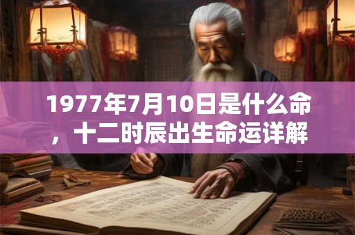 1977年7月10日是什么命，十二时辰出生命运详解