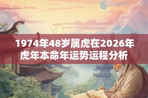 1974年48岁属虎在2026年虎年本命年运势运程分析 1974年48岁属虎在2026年虎年本命年运势运程分析