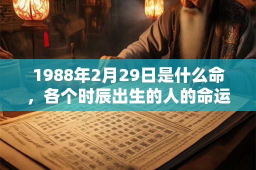 1988年2月29日是什么命，各个时辰出生的人的命运