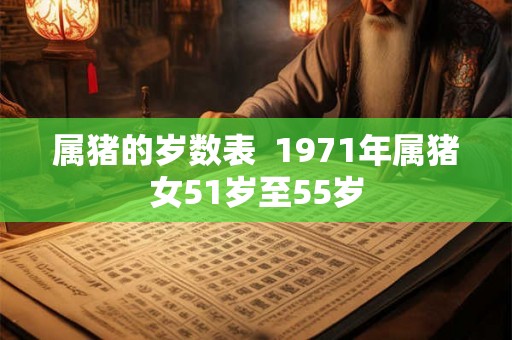 属猪的岁数表  1971年属猪女51岁至55岁