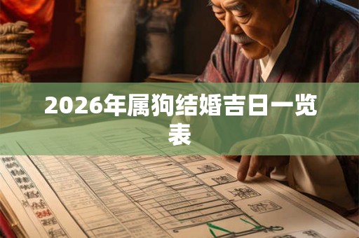 2026年属狗结婚吉日一览表 2026年属狗结婚吉日一览表