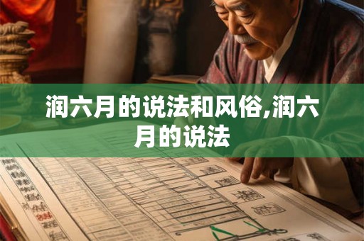 润六月的说法和风俗,润六月的说法