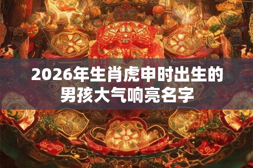 2026年生肖虎申时出生的男孩大气响亮名字