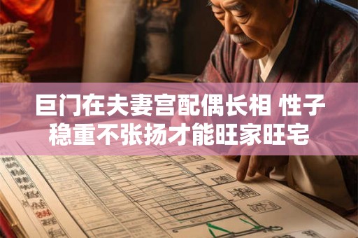 巨门在夫妻宫配偶长相 性子稳重不张扬才能旺家旺宅