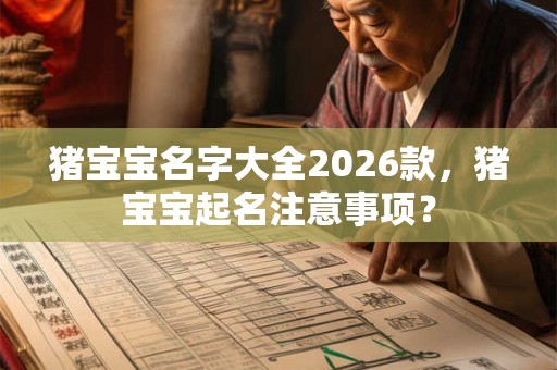 猪宝宝名字大全2026款，猪宝宝起名注意事项？