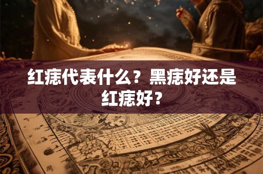 红痣代表什么？黑痣好还是红痣好？
