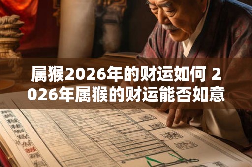 属猴2026年的财运如何 2026年属猴的财运能否如意