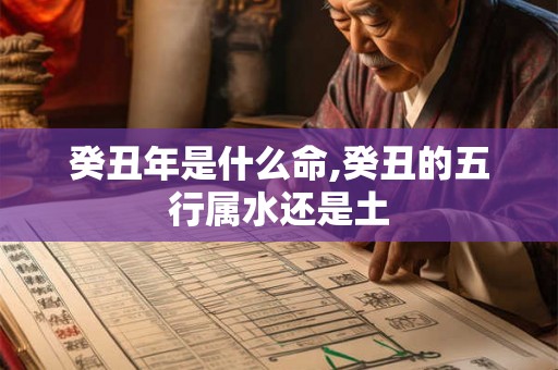 癸丑年是什么命,癸丑的五行属水还是土