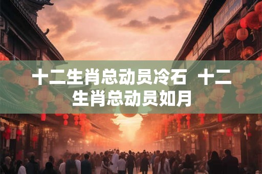 十二生肖总动员冷石  十二生肖总动员如月