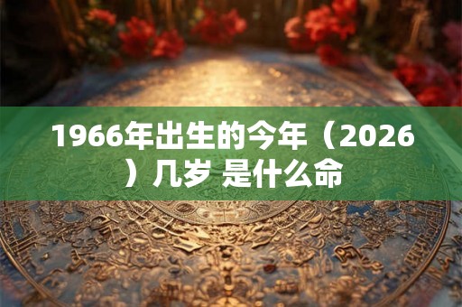1966年出生的今年（2026）几岁 是什么命