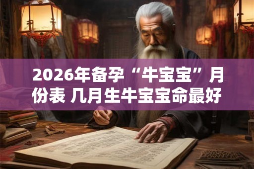2026年备孕“牛宝宝”月份表 几月生牛宝宝命最好