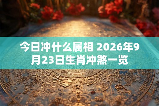 今日冲什么属相 2026年9月23日生肖冲煞一览