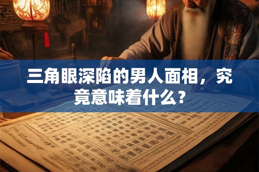 三角眼深陷的男人面相,究竟意味着什么? 三角眼深陷的男人面相,究竟意味着什么?