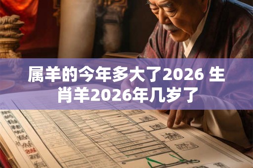属羊的今年多大了2026 生肖羊2026年几岁了 属羊的今年多大了2026 生肖羊2026年几岁了