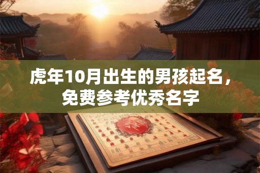 虎年10月出生的男孩起名,免费参考优秀名字 虎年10月出生的男孩起名,免费参考优秀名字